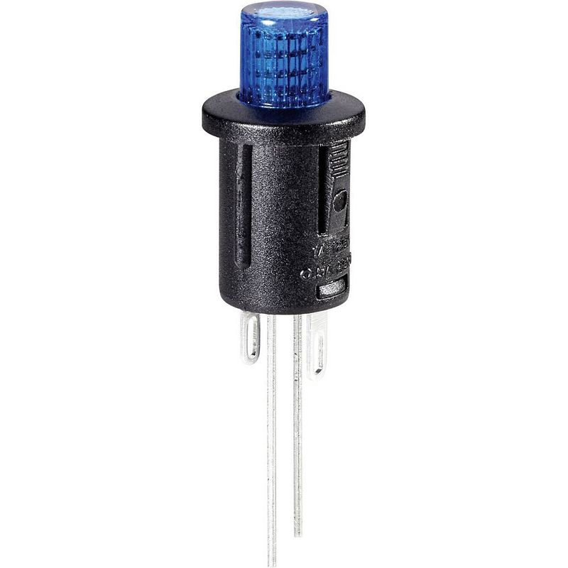 Foto van Tru components tc-r13-529blbl drukschakelaar 250 v/ac 0.5 a 1x uit/aan continu blauw 1 stuk(s)