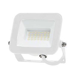 Foto van V-tac vt-44030-w led schijnwerpers - samsung - ip65 - witte behuizing - 30 watt - 2505 lumen - 3000k - 5 jaar