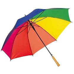 Foto van Regenboog paraplu met metalen steel 103 cm - paraplu's