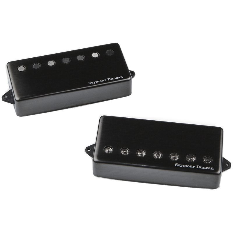 Foto van Seymour duncan jeff loomis blackouts 7 passive mount set actief