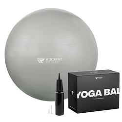 Foto van Fitnessbal - yoga bal - gymbal - yoga - 65 cm - kleur: grijs