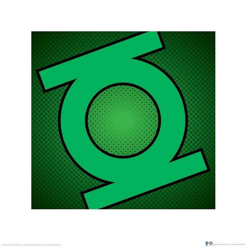 Foto van Pyramid dc comics green lantern symbol kunstdruk 40x40cm