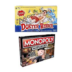 Foto van Spellenbundel - 2 stuks - dokter bibber & monopoly valsspelerseditie