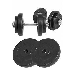 Foto van Gorilla sports set dumbells 30 kg - halterset - kunststof - 30 mm - dumbbell