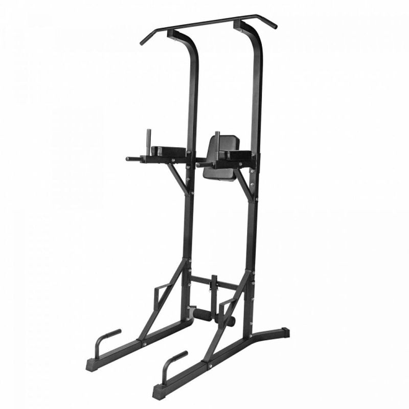 Foto van Gorilla sports power tower - pull-up station - dipstation - belastbaar tot 120 kg - zwart