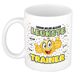 Foto van Bellatio decorations cadeau mok voor trainer - grappig - keramiek - 300 ml - leukste trainer - feest mokken