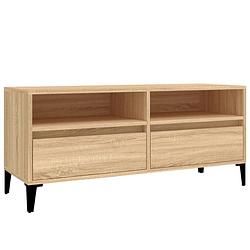 Foto van Vidaxl tv-meubel 100x34,5x44,5 cm bewerkt hout sonoma eikenkleurig