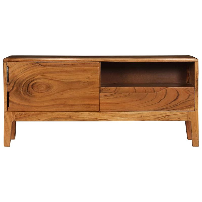 Foto van The living store houten tv-meubel - massief acaciahout - 88 x 30 x 40 cm - gepolijst - geverfd en gelakt