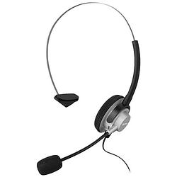 Foto van Hama in-ear-headset on ear headset kabel telefoon mono zwart/zilver volumeregeling