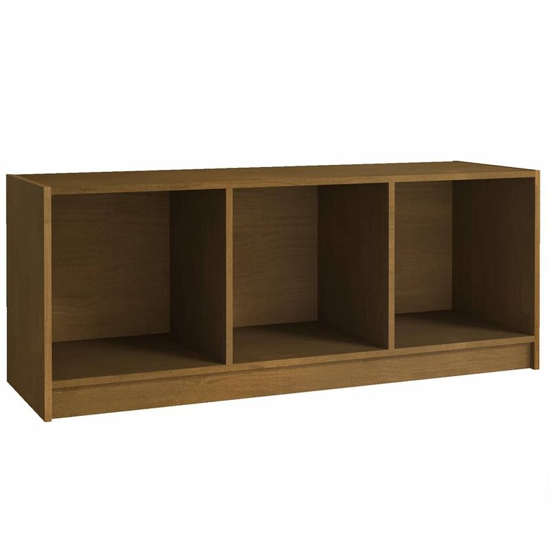 Foto van Vidaxl tv-meubel 104x33x41 cm massief grenenhout honingbruin