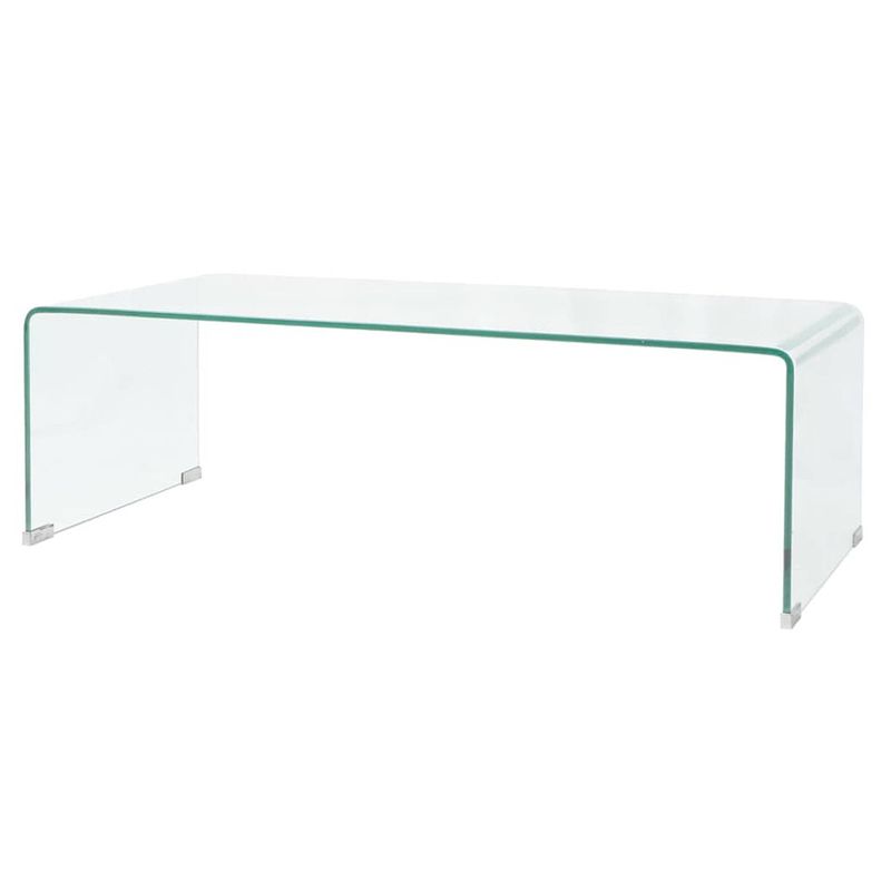 Foto van Vidaxl salontafel 98x45x30 cm gehard glas transparant