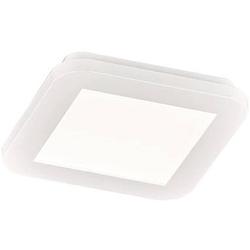 Foto van Led plafondlamp - badkamerlamp - trion camy - opbouw vierkant 9w - spatwaterdicht ip44 - dimbaar - warm wit 3000k - mat