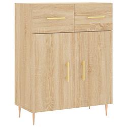 Foto van Infiori dressoir 69,5x34x90 cm bewerkt hout sonoma eikenkleurig