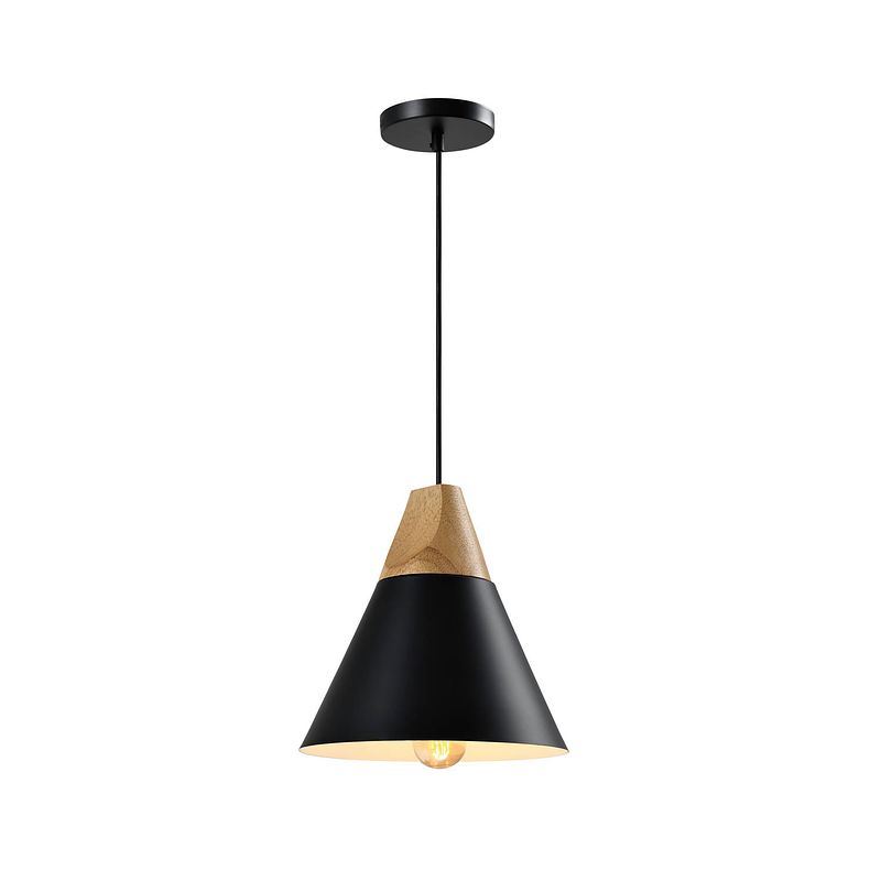 Foto van Quvio hanglamp langwerpig zwart - quv5159l-black