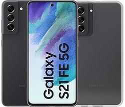 Foto van Samsung galaxy s21 fe 128gb grijs 5g + otterbox react back cover transparant