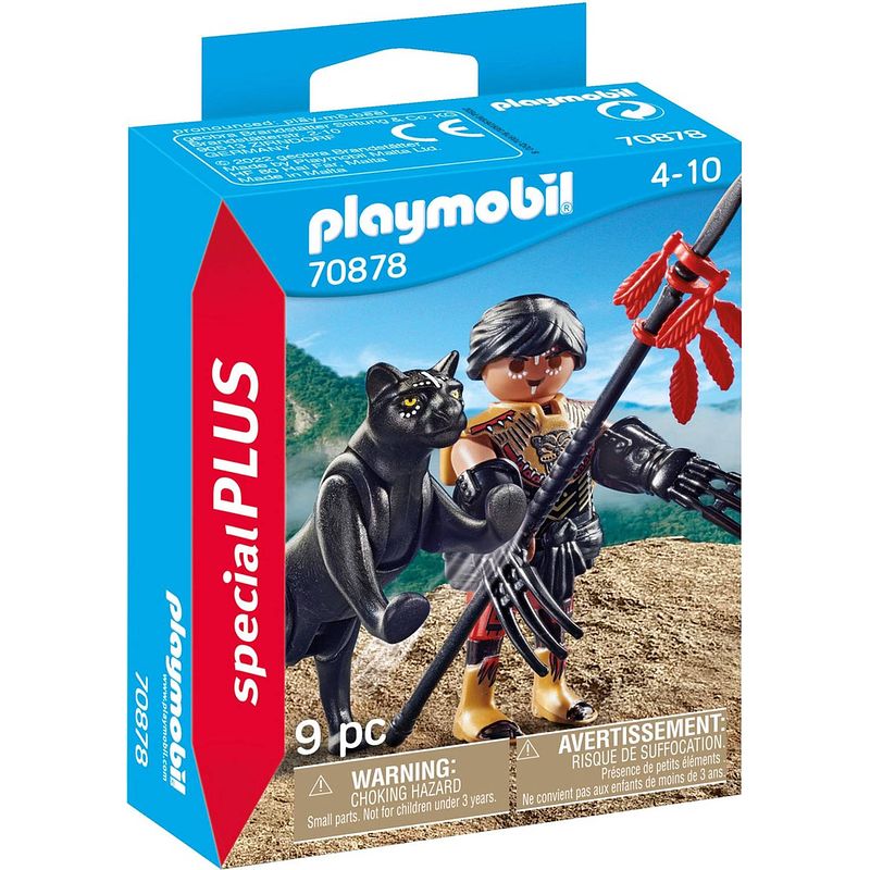 Foto van Playmobil special plus krijger met panter - 70878