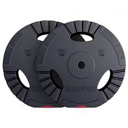 Foto van Gorilla sports halterschijven set - 2 x 15 kg - gripper kunststof - 30 mm