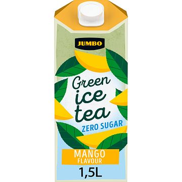 Foto van Jumbo green ice tea zero sugar mango 1, 5l