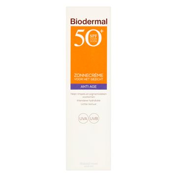 Foto van Biodermal anti age zonnecrème gezicht spf50+