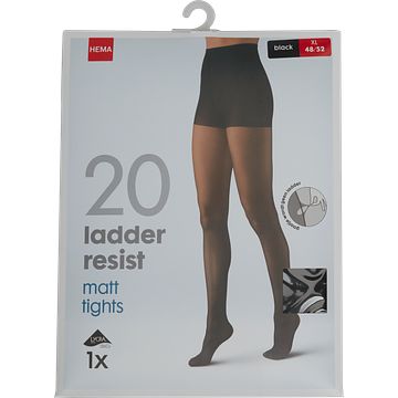 Foto van Hema panty 20d 48/52 zwart ladder resistent bij jumbo