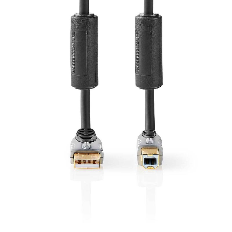 Foto van Nedis usb-kabel - antraciet - 5.00 m