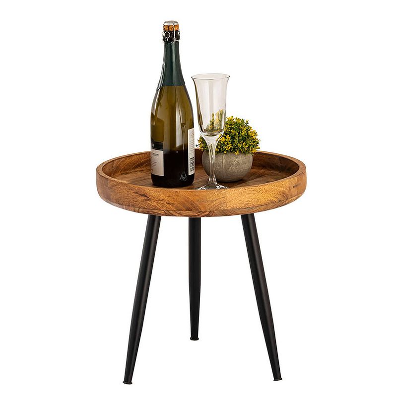 Foto van Parya home - bijzettafel - salontafel - hout -40cm