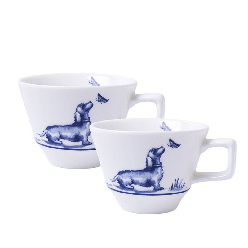 Foto van Heinen delfts blauw - teckel nhaan - espressokopje - 2 stuks