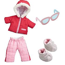 Foto van Haba kledingset winterpret 30 cm rood/roze