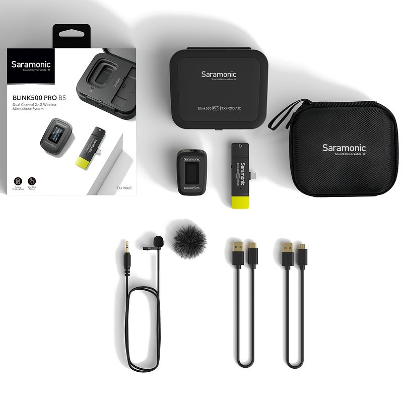 Foto van Saramonic blink500 pro b5 draadloze dasspeldmicrofoon met usb-c