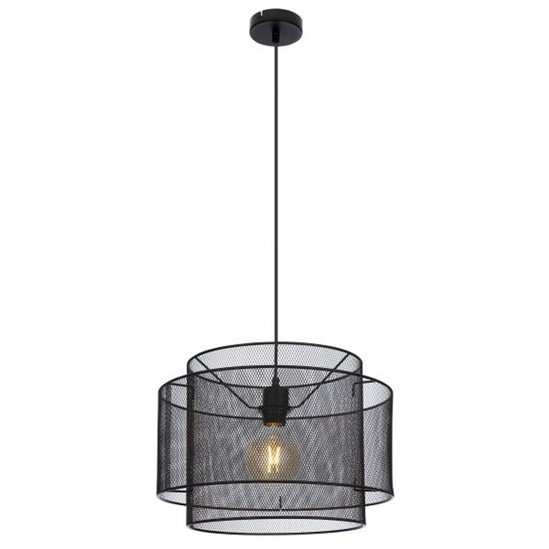 Foto van Industriële hanglamp augustin - l:40cm - e27 - metaal - zwart