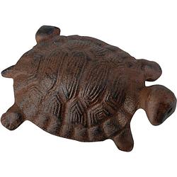 Foto van Esschert design tuinbeeld schildpad 11,4 cm gietijzer bruin