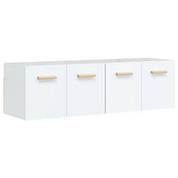 Foto van The living store wandkast - hangkast - hoogglans wit - 60 x 36.5 x 35 cm - bewerkt hout