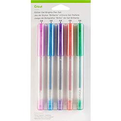 Foto van Cricut explore/maker medium point gel 5-pack glitter brights stiftset glittereffect, rood, groen, roze, violet, blauw