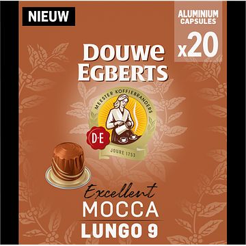 Foto van Douwe egberts excellent mocca lungo 9 koffiecups 20 stuks bij jumbo