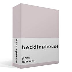 Foto van Beddinghouse jersey hoeslaken - 100% gebreide jersey katoen - lits-jumeaux (180x200/220 cm) - soft pink