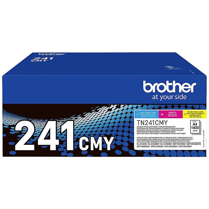 Foto van Brother toner tn-241cmy tn241cmy origineel cyaan, magenta, geel 1400 bladzijden