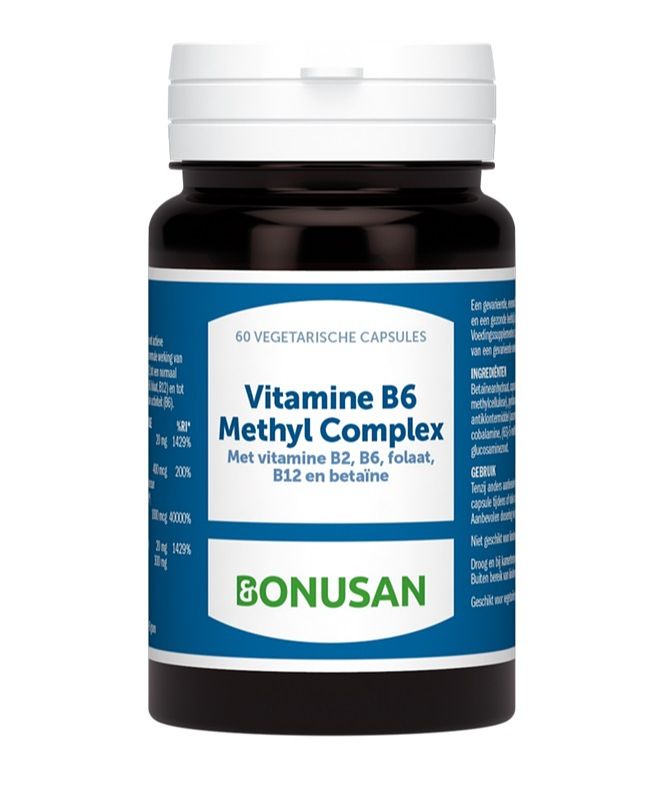 Foto van Bonusan vitamine b6 methyl complex capsules