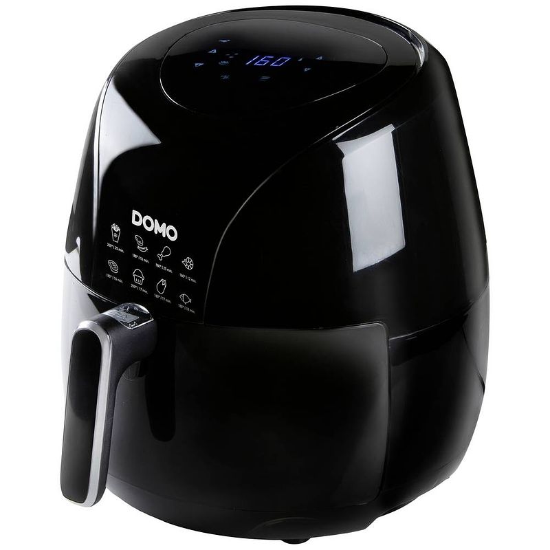 Foto van Domo do1061fr airfryer 2000 w timerfunctie, cooltouch-behuizing, oververhittingsbeveiliging, anti-aanbaklaag, met display zwart