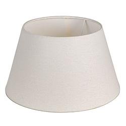 Foto van Haes deco - lampenkap - natural cosy - wit rond - formaat ø 30x17 cm, voor fitting e27 - tafellamp, hanglamp