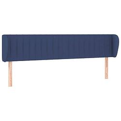 Foto van Vidaxl hoofdbord met randen 163x23x78/88 cm stof blauw