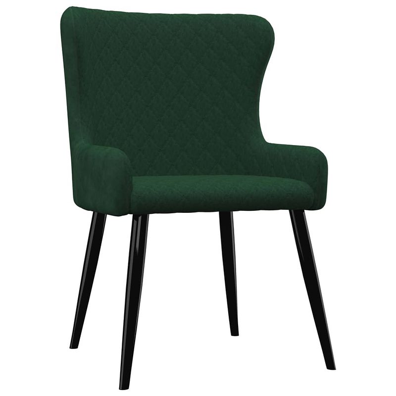 Foto van The living store eetkamerstoelen 2 st fluweel groen - eetkamerstoel