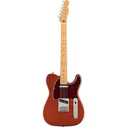 Foto van Fender player plus telecaster mn aged candy apple red elektrische gitaar met deluxe gigbag