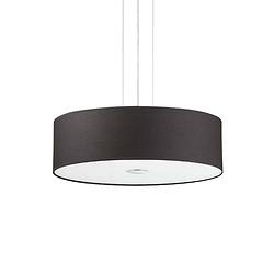 Foto van Lampenbaas - landelijke hanglamp - woody - ideal lux - zwart - binnen - woonkamer - eetkamer - keuken - 5 lichtpunten -