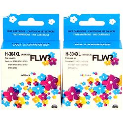 Foto van Flwr hp 304xl multipack zwart en kleur cartridge