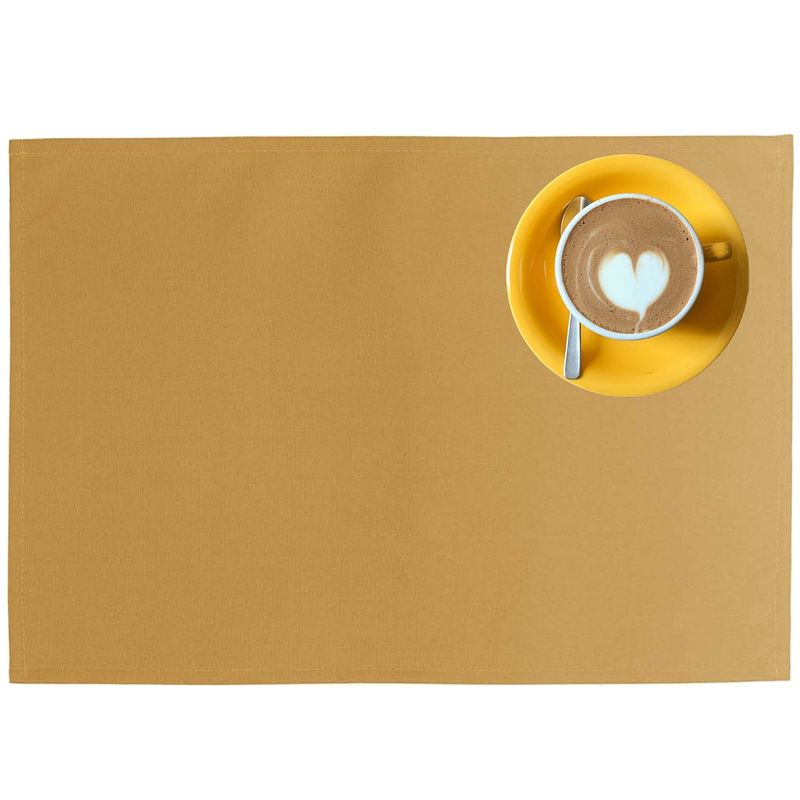 Foto van Outdoor buiten placemat kiko - mellow yellow geel - 30 x 45 cm - 4 stuks