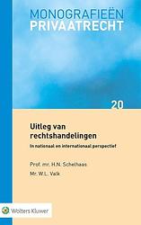 Foto van Uitleg van rechtshandelingen - h.n. schelhaas - paperback (9789013169492)