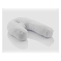 Foto van Innovagoods wellness relax slaapkussen - ergnomisch - u-vormig zijslaapkussen - 60% polyester - wit