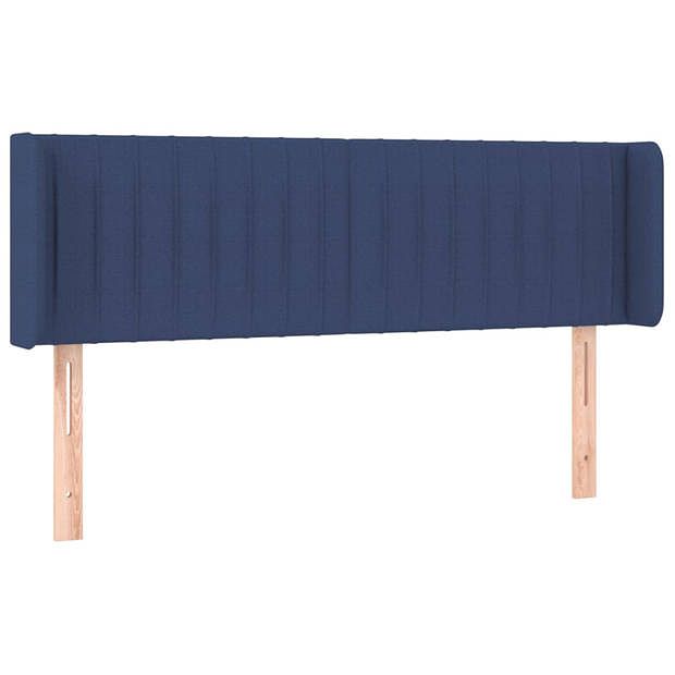 Foto van Vidaxl hoofdbord met randen 147x16x78/88 cm stof blauw