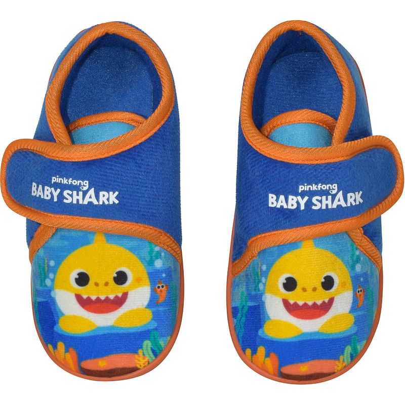 Foto van Pinkfong pantoffels baby shark junior polyester blauw/oranje maat 21-22