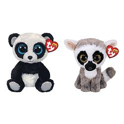 Foto van Ty - knuffel - beanie boo's - bamboo panda & linus lemur